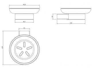 Мыльница Milacio Ultra MCU.962.MB чёрный матовый